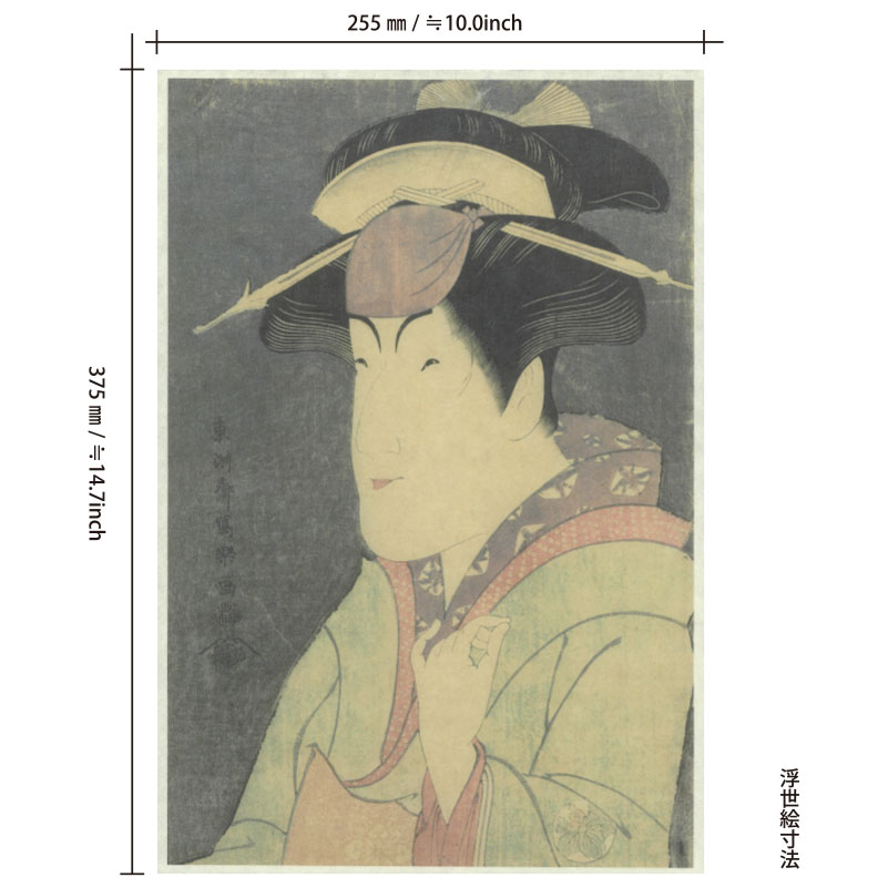 敵討乗合話：【21】中山富三郎の宮城野 / 東洲斎写楽筆 販売サイズ